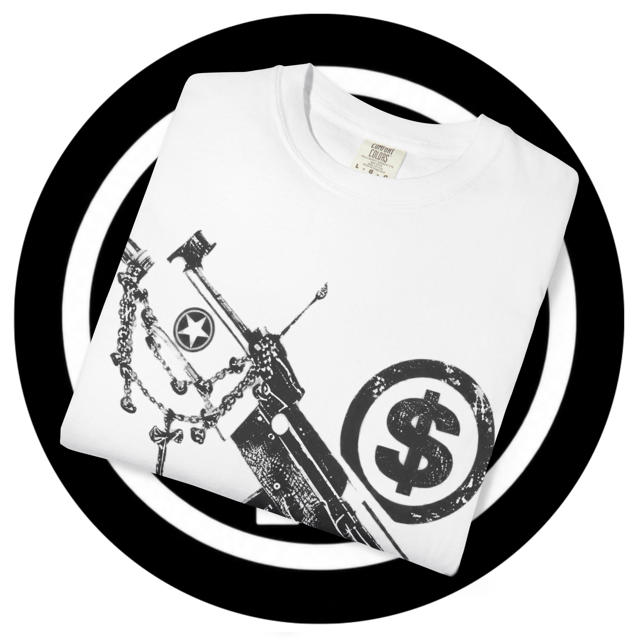 Guns & Money Graphic T-Shirt (WHITE)