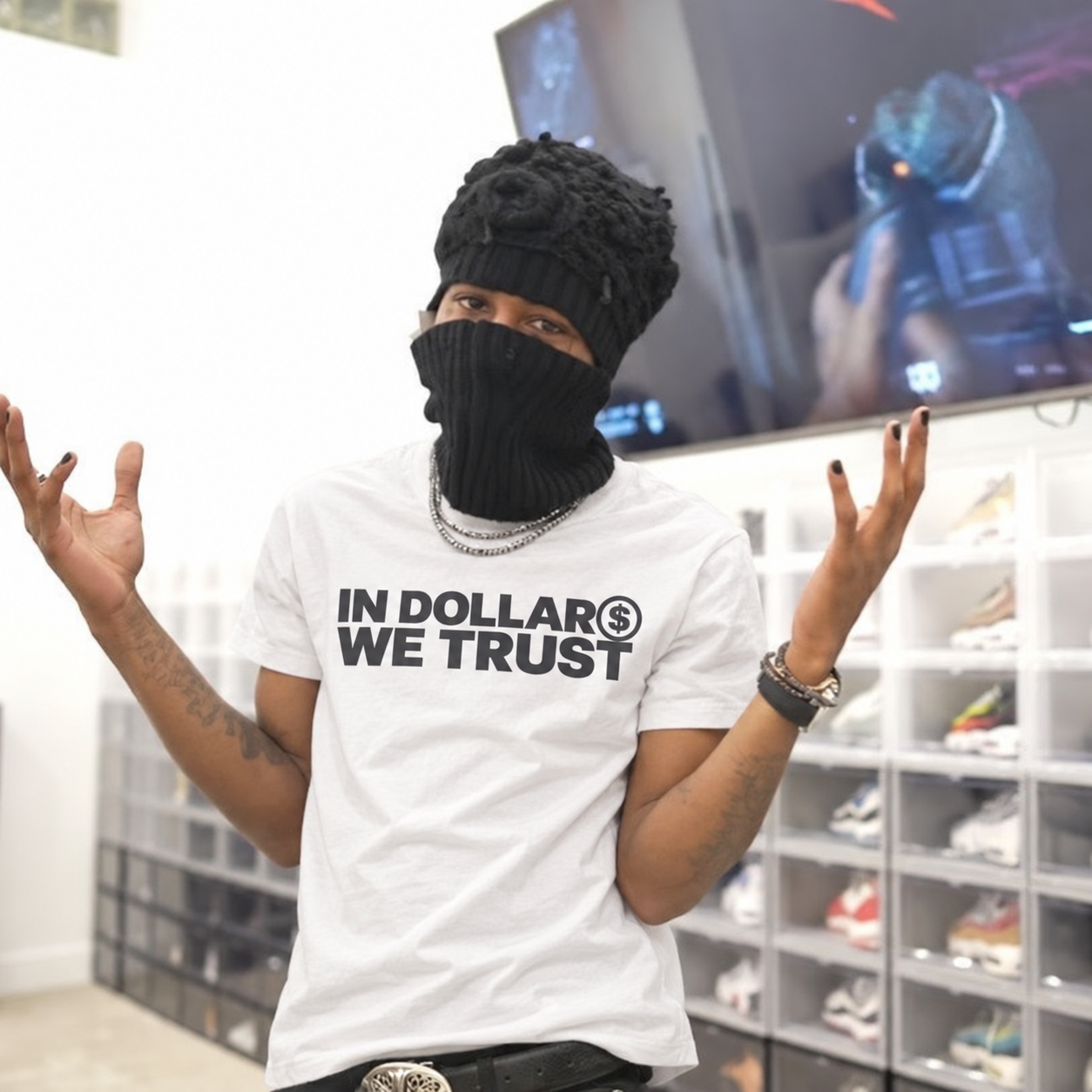 In Dollar$ We Trust Tee (WHITE)