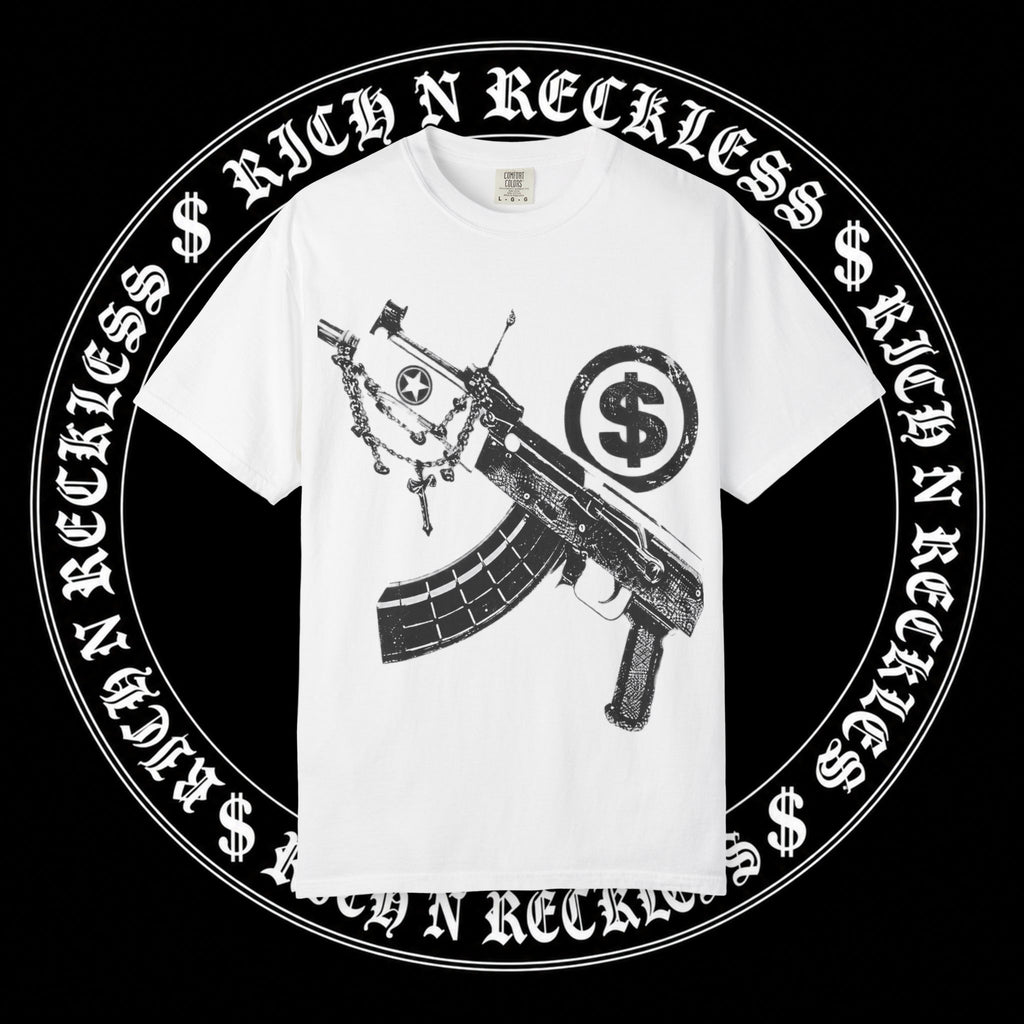 Guns & Money Graphic T-Shirt (WHITE)